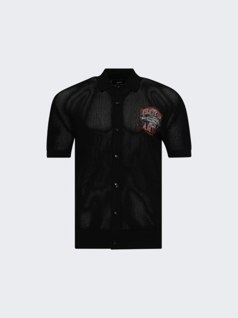 AMIRI Chateau Amiri Crochet Os Shirt Black
