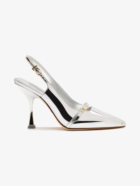 Larroudé Ines Hi Pump in Silver Specchio