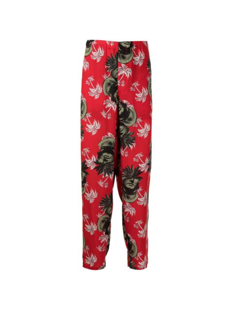 UNDERCOVER printed straight-leg trousers