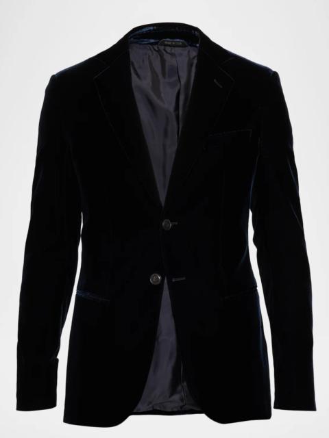 GIORGIO ARMANI Men's Velvet Single-Breasted Velvet Dinner Jacket