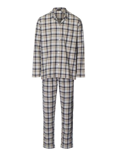 HANRO Cozy Comfort Cotton Flannel Button Front Pajama Set