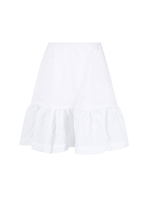 ruffled A-line skirt