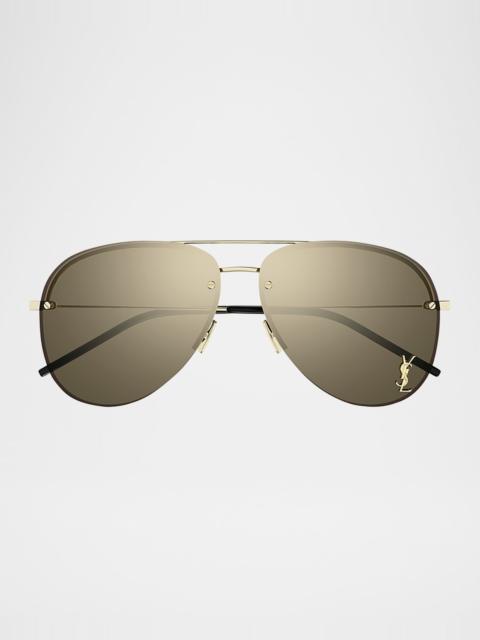 SAINT LAURENT Classic 11 Monochromatic Aviator Sunglasses