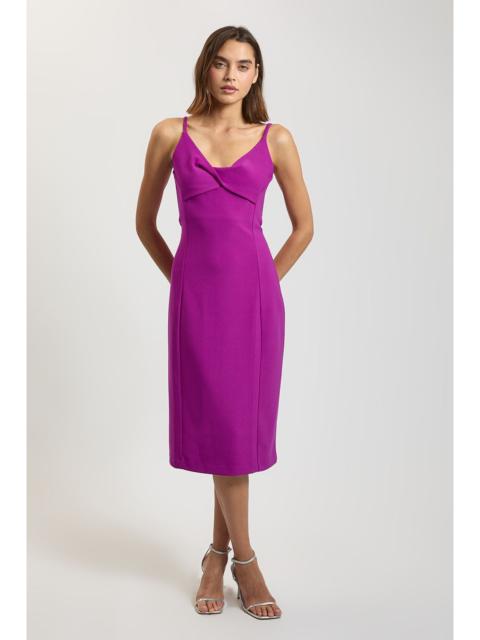 KAREN MILLEN Premium Crepe Control Twist Front Midi Dress