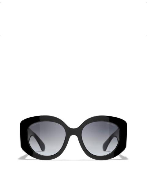 CHANEL CH5543 Oval Acetate Sunglasses