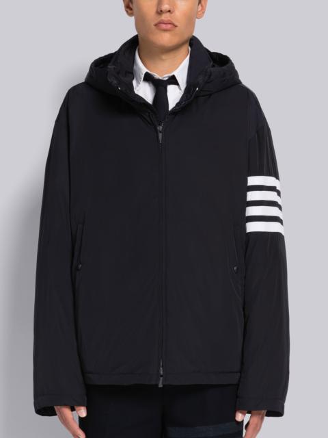 POLY TWILL 4-BAR DOWN FILL ZIP UP HOODED JACKET