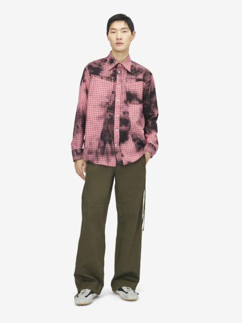 Alexander McQueen Flannel Check Tie-Dye Shirt