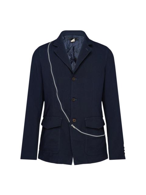 Comme des Garçons SHIRT Navy Side-Cross Zip Detail Jacket