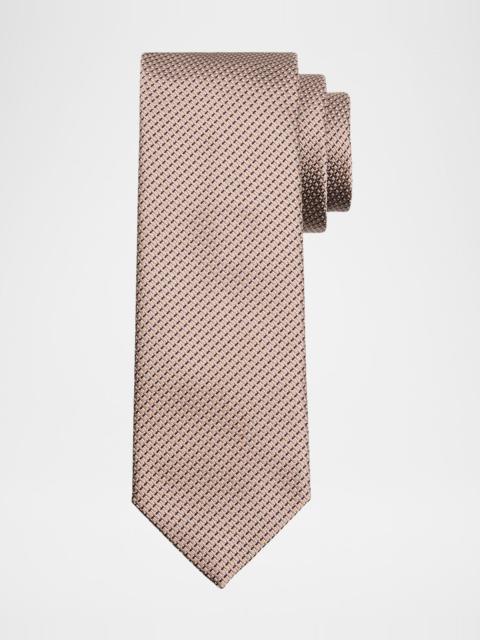Brioni Men's Micro-Neat Silk and Cotton Jacquard Tie