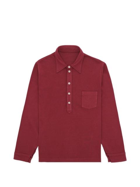 FORTELA chest pocket long-sleeve polo shirt