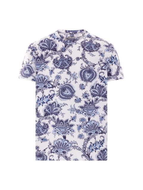 floral-print T-shirt