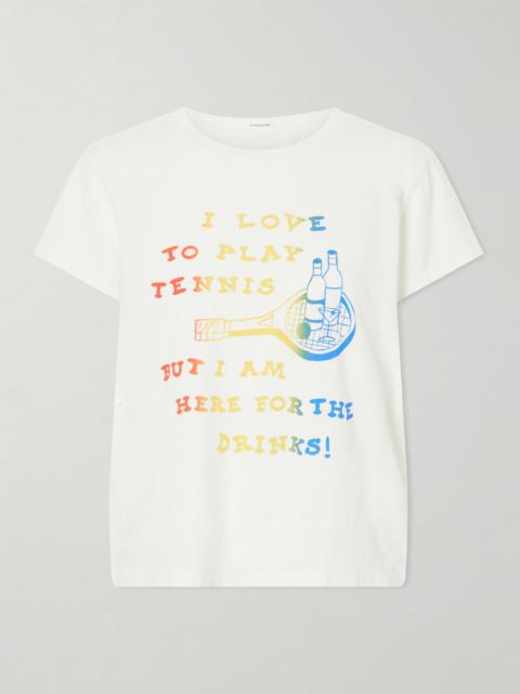 MOTHER The Boxy Goodie Goodie Printed Cotton-jersey T-shirt