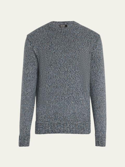 ZEGNA Men's Mouline Oasi Cashmere Crewneck Sweater