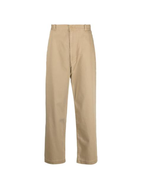 high-waisted wide-leg chinos