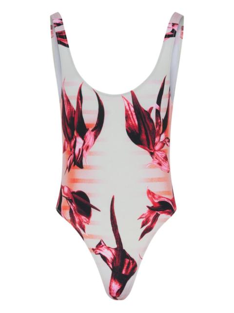 body flowers printed swimsuit