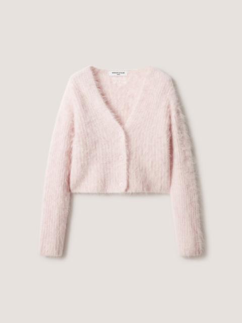 Maison Kitsuné FLUFFY ALPACA CROPPED CARDIGAN