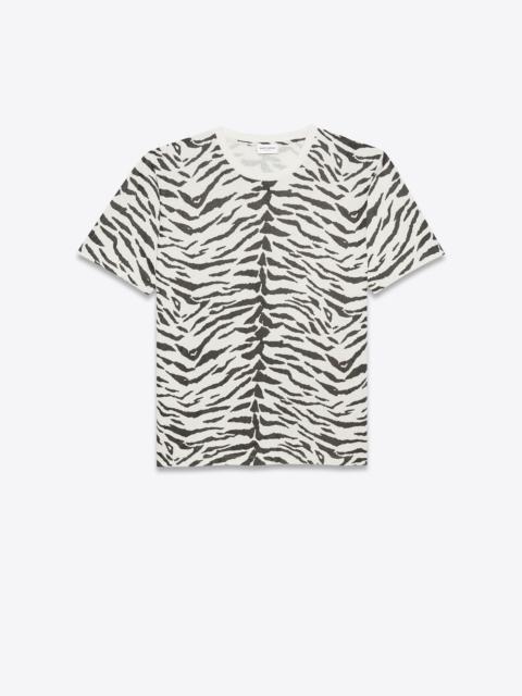 SAINT LAURENT zebra-print t-shirt