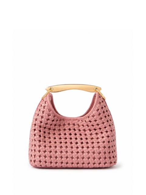Elleme Small Boomerang Woven Leather Dark Pink
