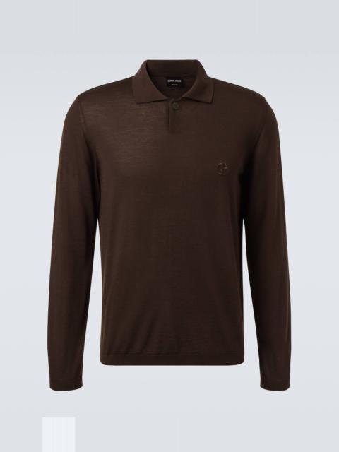 GIORGIO ARMANI Virgin wool polo sweater