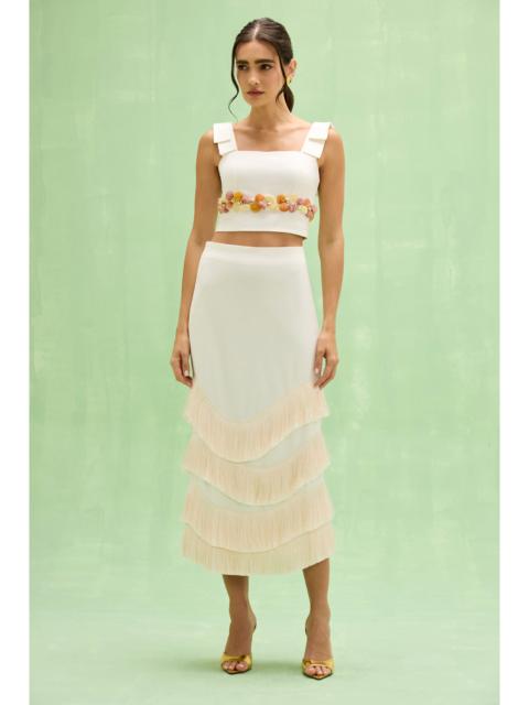 PatBO GABRIELA LINEN MIDI SKIRT
