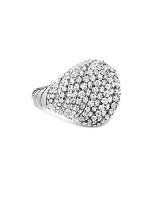 DAVID YURMAN Women's Sculpted Cable Pinky Ring in 18K White Gold - Silver