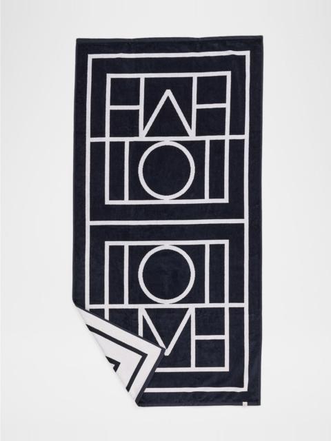 TOTEME Monogram Jacquard Beach Towel