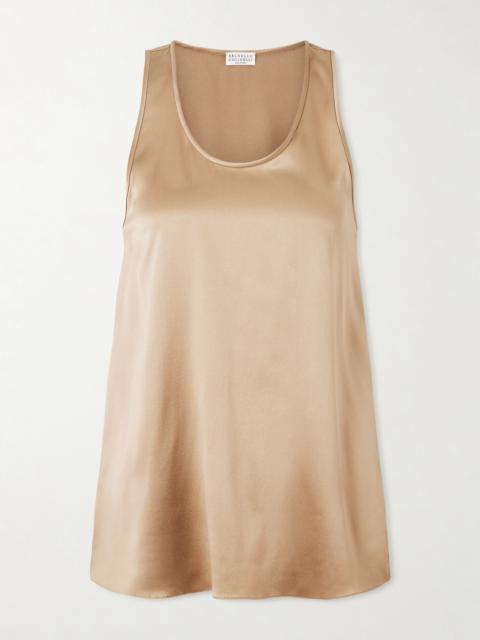 Brunello Cucinelli Silk-blend Satin Top