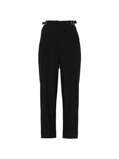 buckle-detailed straight trousers