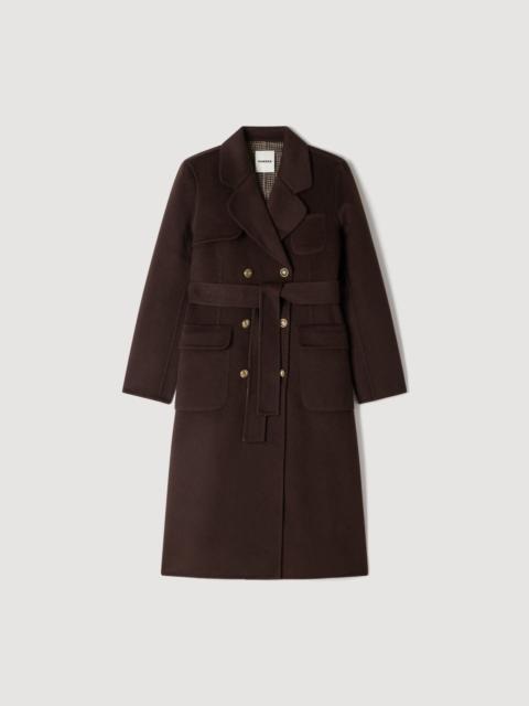 Sandro DOUBLE-FACED CHECK COAT