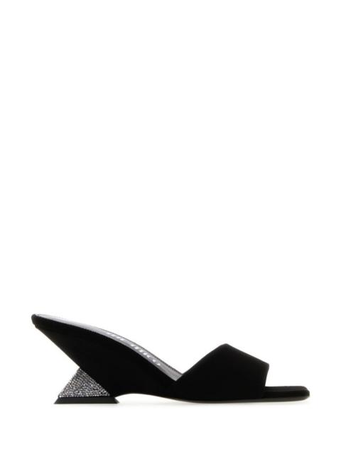 THE ATTICO Black suede Cheope mules