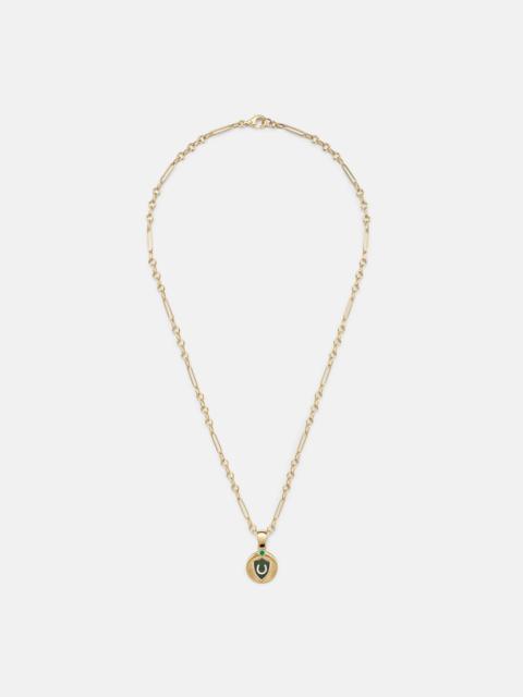 FOUNDRAE 18kt gold necklace with emerald and diamonds