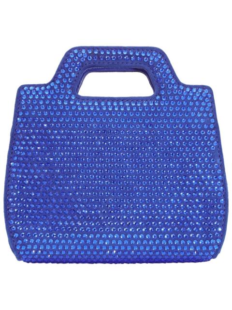 FERRAGAMO Ferragamo Ladies Blue Crystal Studded Wanda Mini Bag