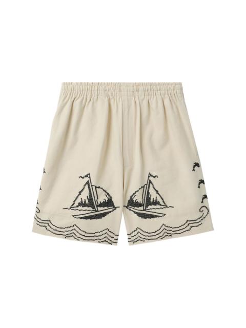 Sailing cotton shorts