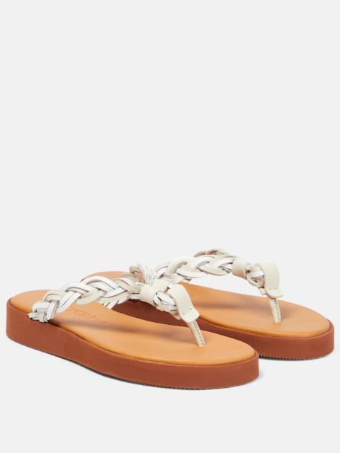 See by Chloé Pompoms leather sandals