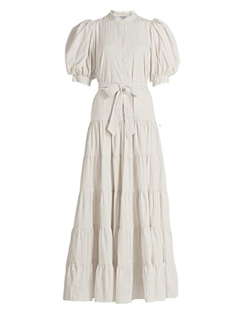RONNY KOBO Women's Outlander x McDermott Poplin Maxi Shirtdress - Outlander Stripe