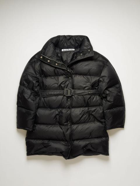 Acne Studios Belted puffer coat black
