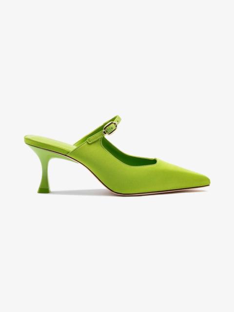 Larroudé Ines Mule In Kiwi Satin