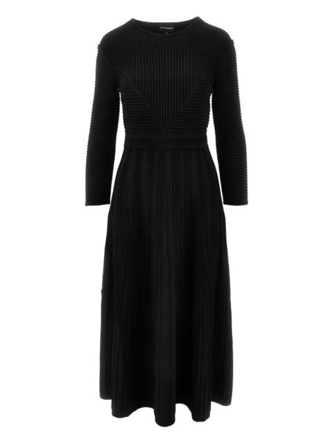EMPORIO ARMANI ribbed midi dress
