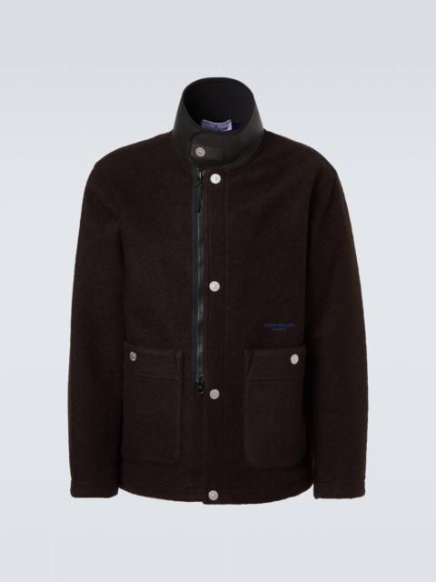 Logo wool-blend jacket