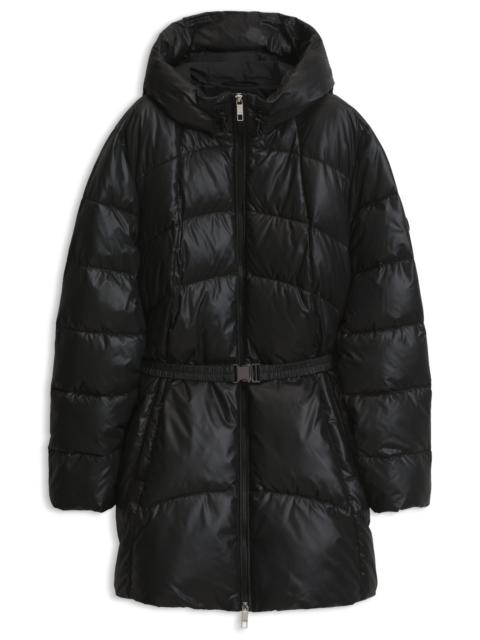 BOSS KNEE-LENGTH HOODED JACKET WITH REMOVABLE BELT