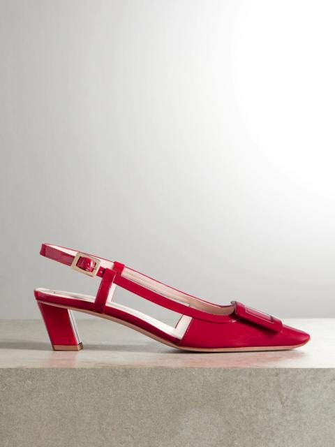 Roger Vivier Belle Vivier 45 patent-leather slingback pumps Red