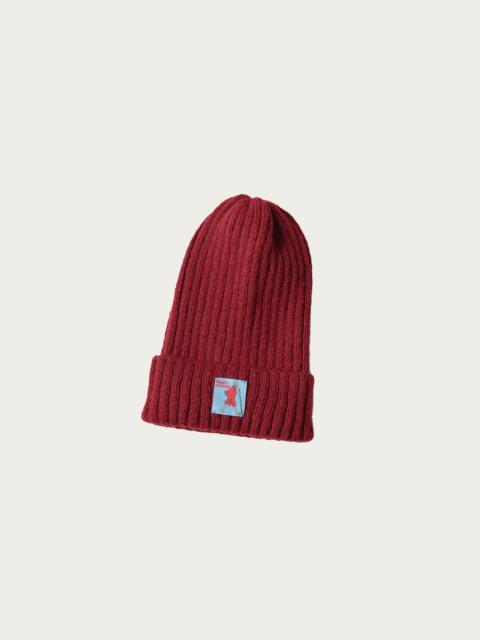 5G WOOL KNIT CAP - BURGUNDY