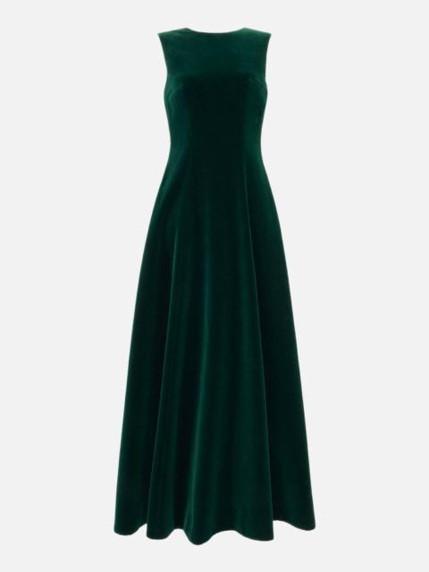 EMILIA WICKSTEAD Nodin Dress in Green Velvet