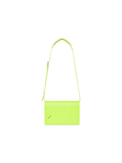 BALENCIAGA Men's Car Flap Bag With Strap in Yellow