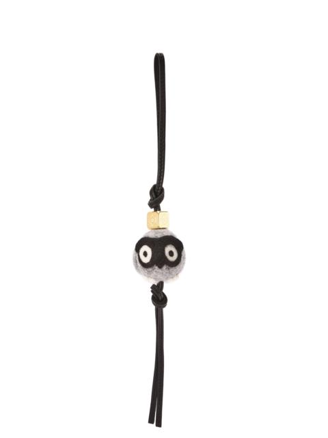 Loewe Owl charm in felt and calfskin