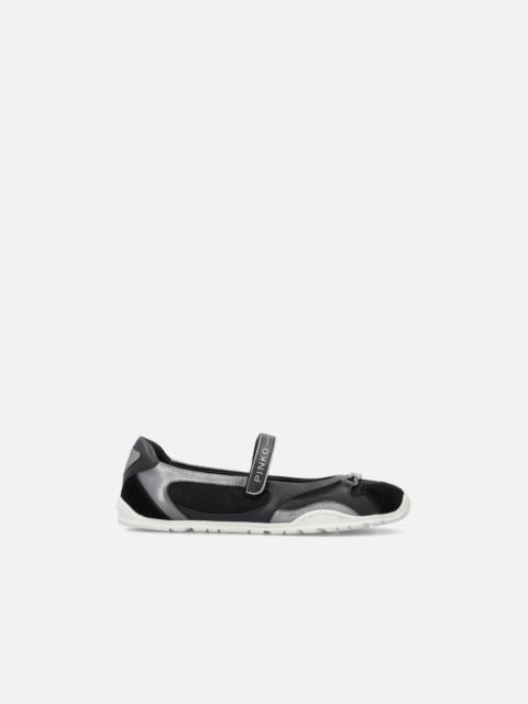 PINKO SPORTY BALLET FLATS WITH INSERTS AND PINKO LETTERING