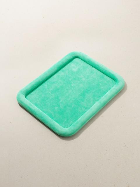 LAUREN RUBINSKI Faux suede jewelry tray Turquoise