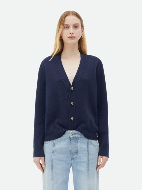 Cashmere Cardigan With Knot Buttons