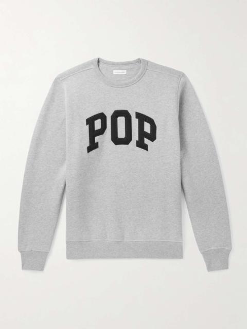 Pop Trading Company Arch Logo-Appliquéd Cotton-Blend Jersey Sweatshirt