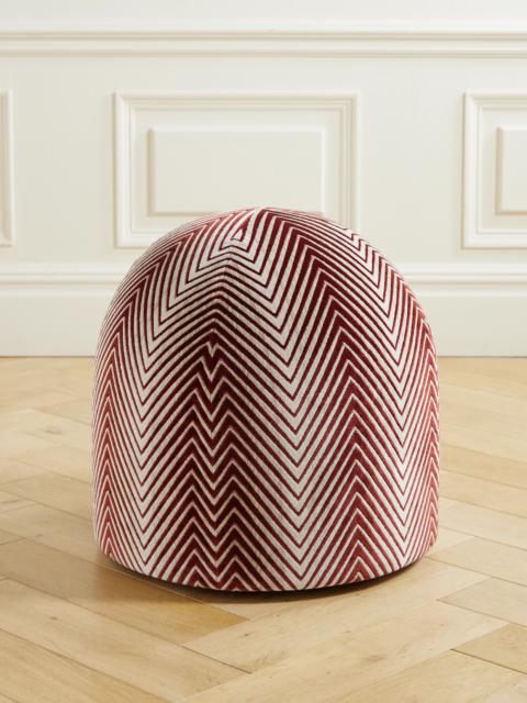Missoni Ziggy Striped Velvet Pouf